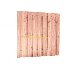Douglas fijnbezaagd plankenscherm 19-planks 15 mm, 180 x 180 cm