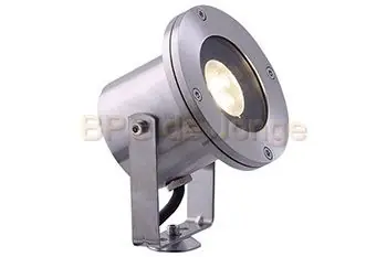 LightPro type Coral 107S LED 3W 125x90x90 mm RVS warm wit incl. kabel 5 m
