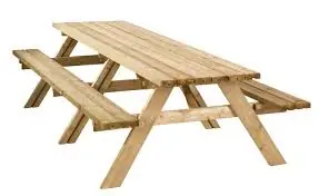 Woodvision Picknicktafel Lange Jan, 42 mm dik, bladmaat 300x70 cm