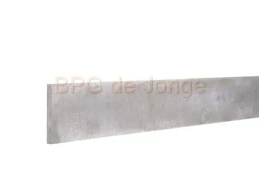 Betonplaat stampbeton 3,5 x 25 x 184 cm, grijs.