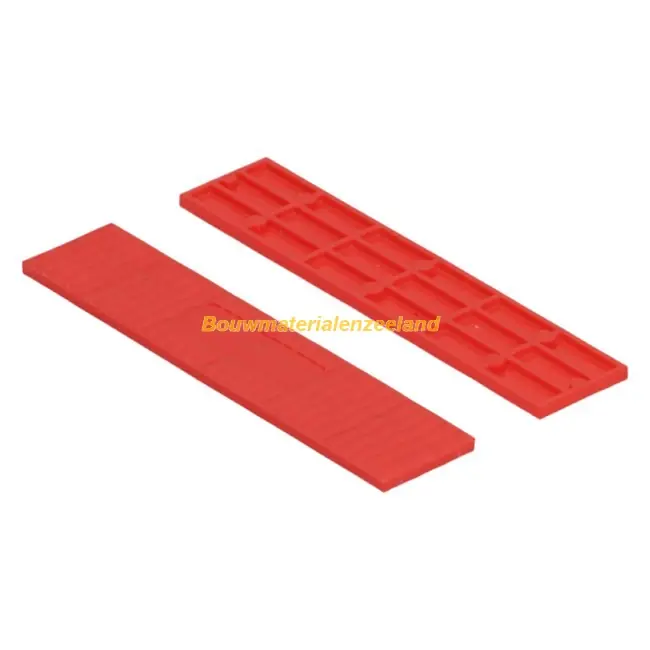 Kunststof Rasterblokje 22x3mm rood (100 stuks)
