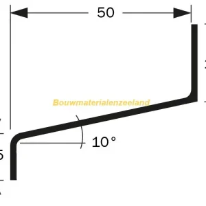 Waterslag wa50 aluminium brute 250cm