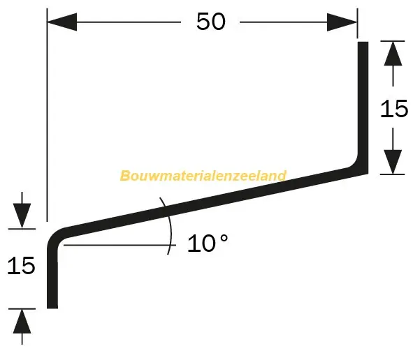 Waterslag wa50 aluminium brute 250cm