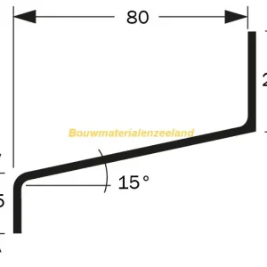 Waterslag wa80 aluminium brute 250cm