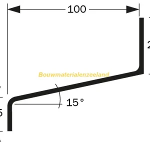 Waterslag wa100 aluminium brute 250cm