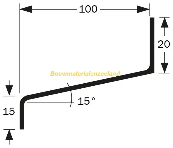 Waterslag wa100 aluminium brute 250cm