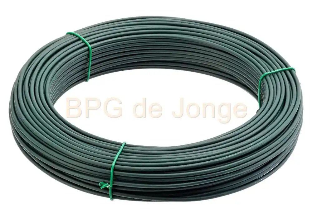 Binddraad - 1.4/2.0mm - lengte: 100m groen geplast.