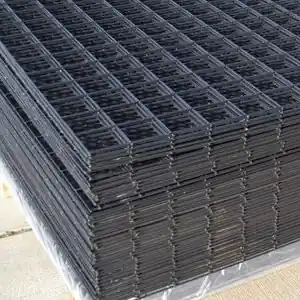 Gaaspaneel 90x180 maas: 10x10 4mm - zwart geplastificeerd (RAL 9005)