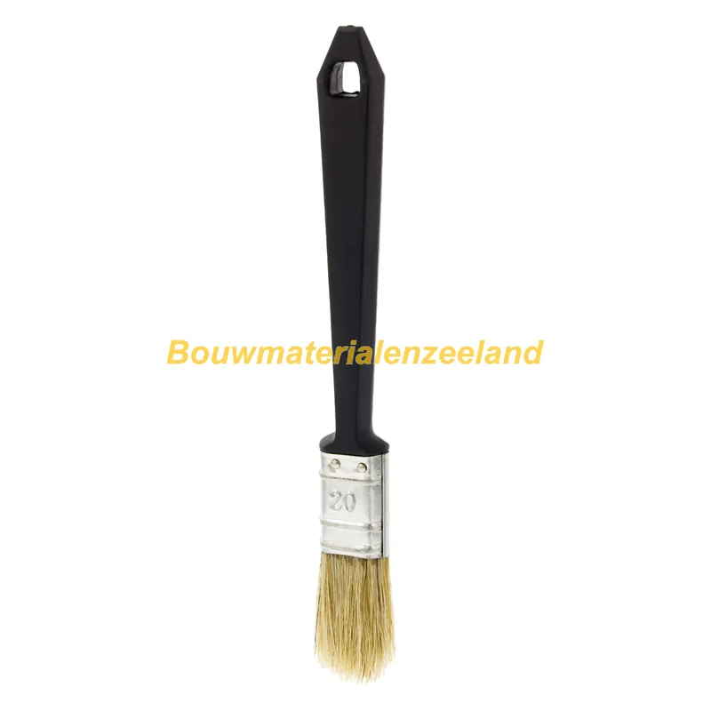 Platte kwast wegwerp wit haar 20