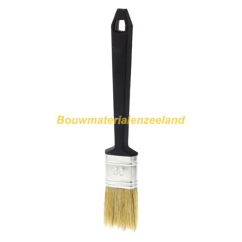 Platte kwast wegwerp wit haar 30