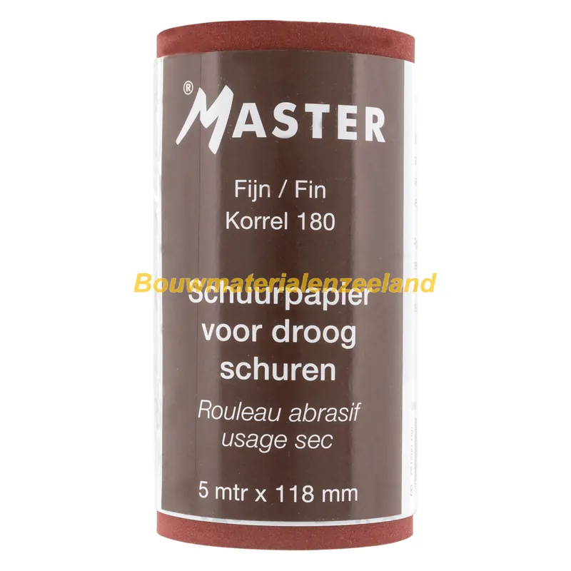 Master schuurrol droog 118mmx5m1 180