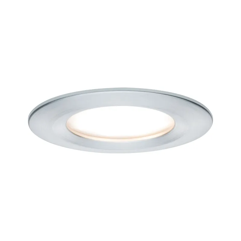 Inbouwlamp LED Coin Slim IP44 rond 6,8 W alu Set van 1 dimbaar