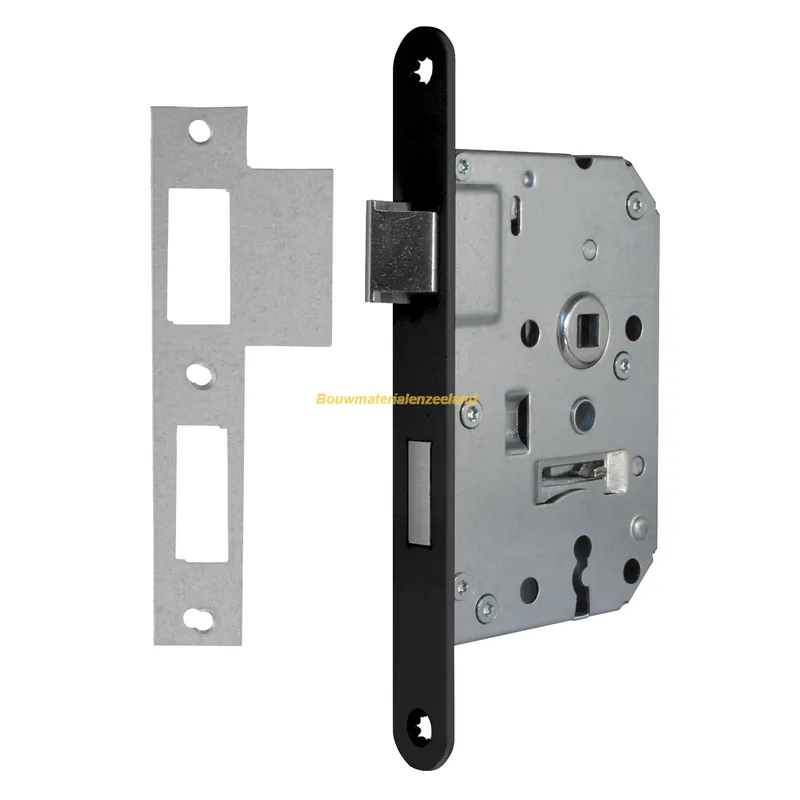 Axa Klavierslot/55Mm/Voorplaat ZwartIncl Sluitplaat 7135505655E
