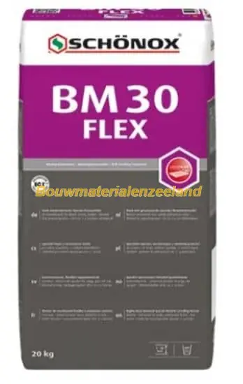 Schonox BM 30 flex zak 20 kg uitvlakmortel