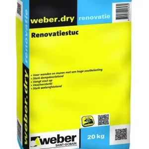 Weber Dry renovatie zout absor. stuc zak 20 kg