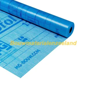 Miofol 125 G gewapende folie transparant blauwe 1500mm rol 50 m1