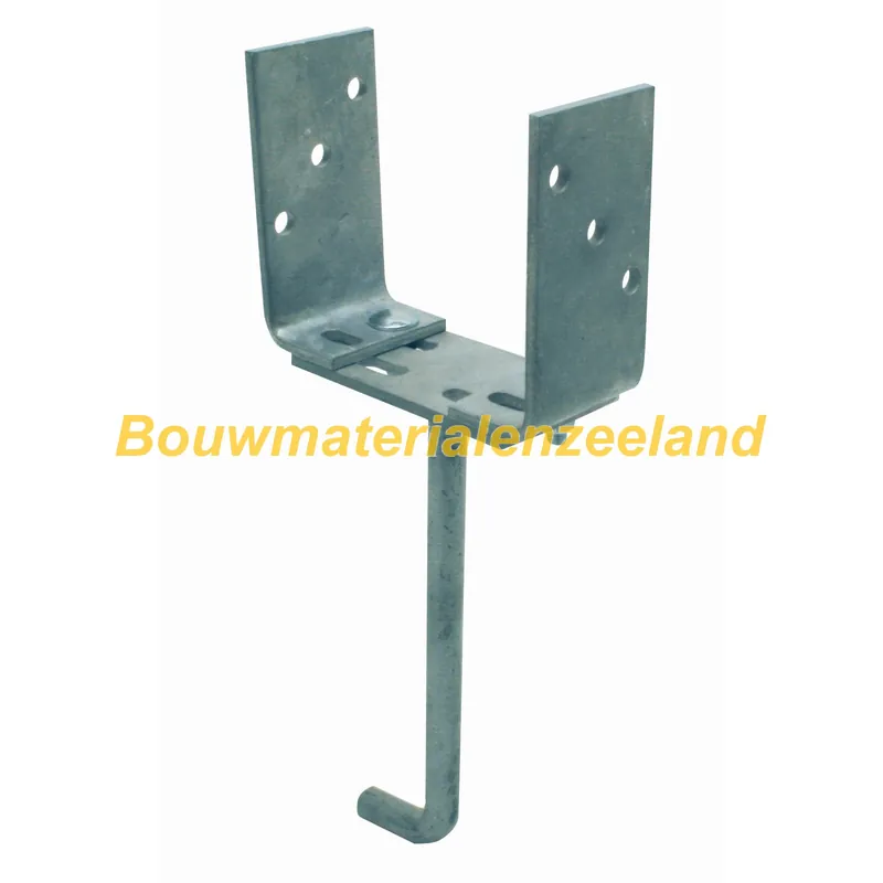 GB pergolasteun 140x60 verstelbaar: 100-165, grondpen: 210x50 therm. verz. staal