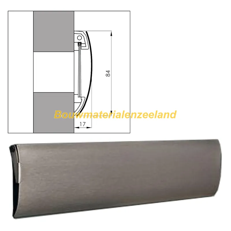 Ellen brievenbus tochtafsl.inox met klep
