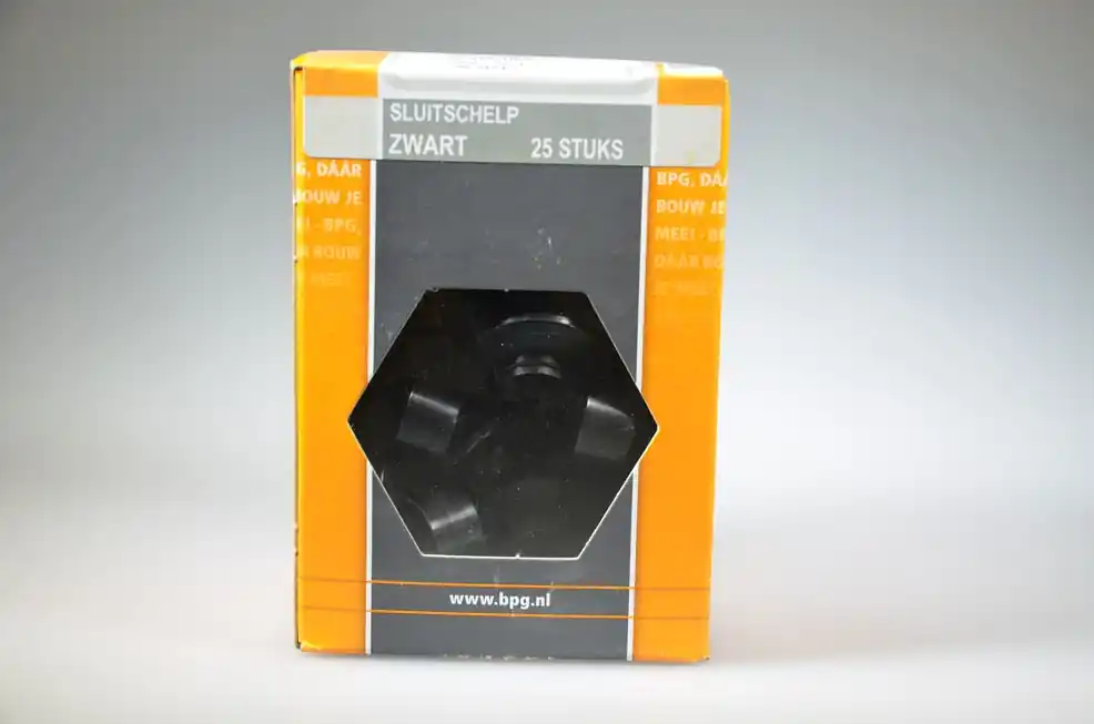 sluitschelp zwart polyethyleen ds 25 st