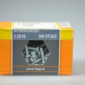 boorschroef 3.5x16 cilinderkop boorpt -2 verz. DIN7504N ds 200 st