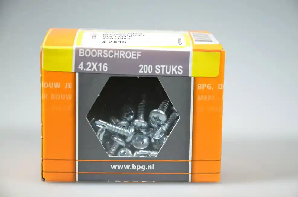 boorschroef 4.2x16 cilinderkop boorpt -2 verz. DIN7504N ds 200 st