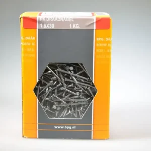 Draadnagel 1.8x30 pl. geruite kop blank staal ds 1 kg