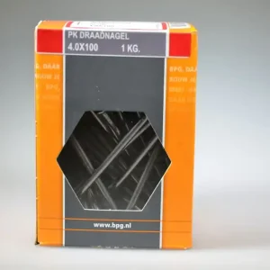 Draadnagel 4.0x100 pl. geruite kop blank staal ds 1 kg
