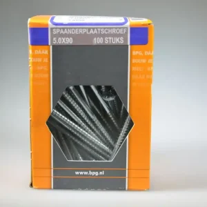 spaanplaatschroef 5.0x90 verz. kop pozidriv deeldr verz ds 100 st
