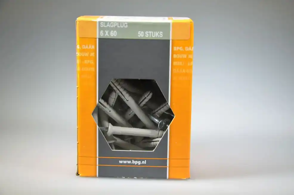 slagplug 60 verz. kraag nylon/staal ds 50 st