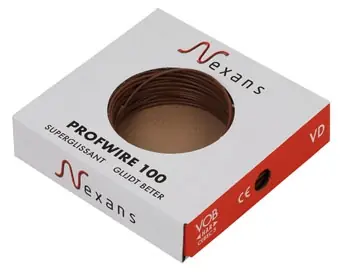 Nex installatiedraad VD 2,5 mm2 bruin rol 100 m1