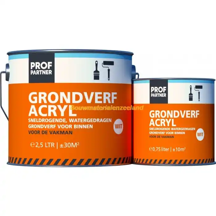 Grondverf Acryl wit 2,5 ltr