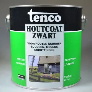 TENCO HOUTCOAT ZWART 2.5L.