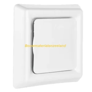 Vierkant afzuigventiel diam. 100mm wit