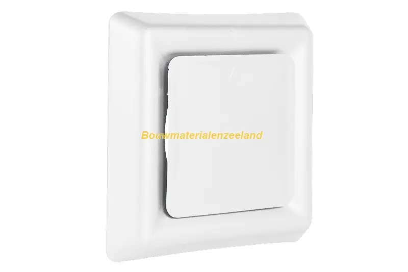 Vierkant afzuigventiel diam. 100mm wit