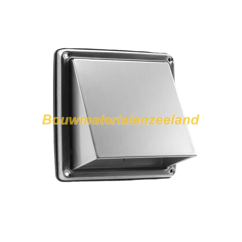Buitenrooster schuine kap diam. 100mm, met gaas