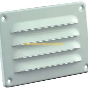 Aluminium schoepenrooster 130x90mm wit