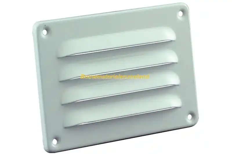 Aluminium schoepenrooster 130x90mm wit