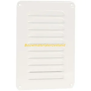Aluminium schoepenrooster 200x250mm wit