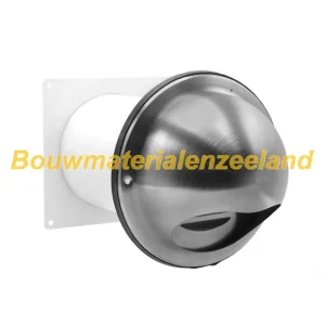 RVS316 Buitenrooster met gaas en muurdoorvoer 150mm, geseald