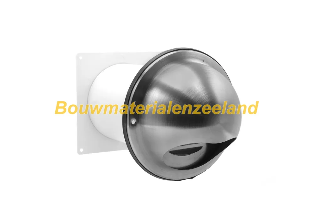 RVS316 Buitenrooster met gaas en muurdoorvoer 150mm, geseald