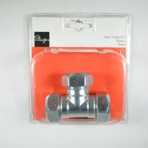 Klem-cv t-stuk 22x22x22mm Plieger label rd