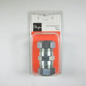 Klem-cv overschuifkopp 22mm Plieger label rd