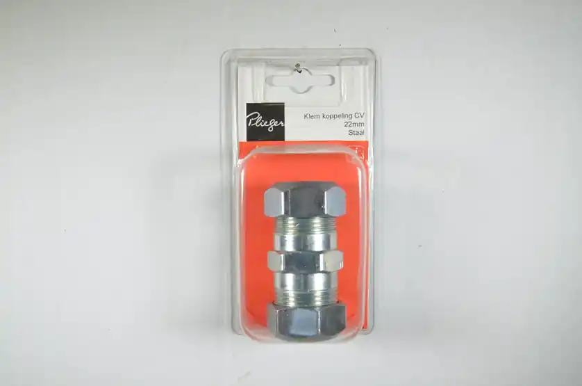 Klem-cv overschuifkopp 22mm Plieger label rd