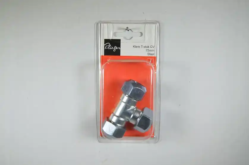 Klem-cv t-stuk 15x15x15mm Plieger label rd