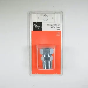 Klem-cv puntstuk 1/2 inch bux15mm Plieger label rd
