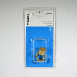 Messing cap.kopp.2-dlg.3/8 inch bix12mm bonfix label 1 st (KIWA)