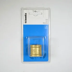 Messing sok 1/2 inch bix1/2 inch bi bonfix label 1 st