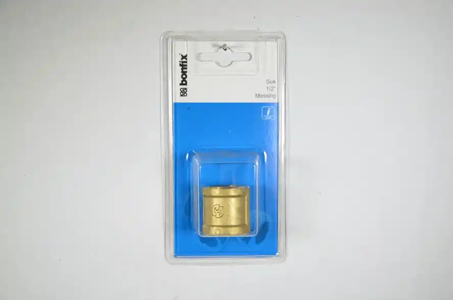 Messing sok 1/2 inch bix1/2 inch bi bonfix label 1 st