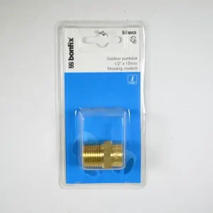 Messing sold.puntst.con.1/2bux15mm bonfix label 1 st (GASTEC/KIWA)