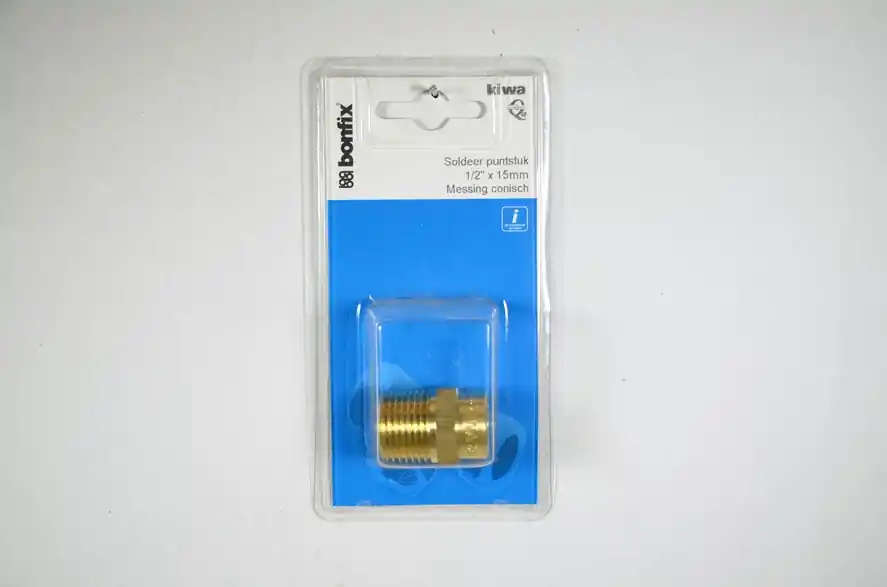 Messing sold.puntst.con.1/2bux15mm bonfix label 1 st (GASTEC/KIWA)